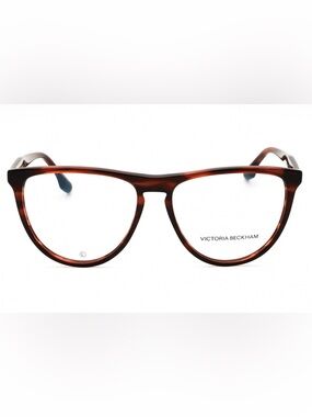 New Victoria Beckham Eyewear VB2672 Striped Red Brown RX Glasses